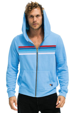 5 STRIPE AMERICA ZIP HOODIE - SKY // USA
