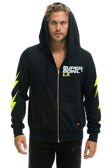 SUPER BOWL 2026 BOLT ZIP HOODIE - CHARCOAL