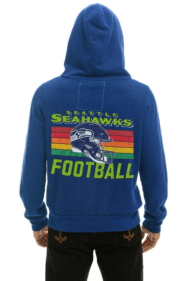 SEATTLE SEAHAWKS HELMET ZIP HOODIE - ROYAL
