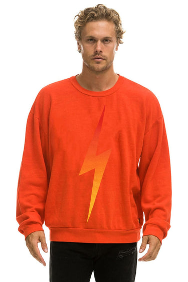 BOLT FADE RELAXED CREW SWEATSHIRT - VINTAGE ORANGE // RED // YELLOW