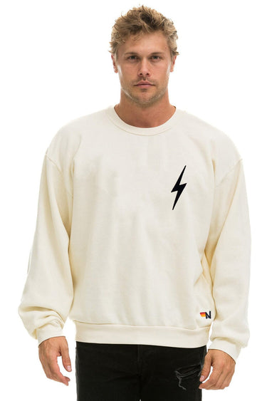 BOLT STITCH RELAXED CREW SWEATSHIRT - VINTAGE WHITE