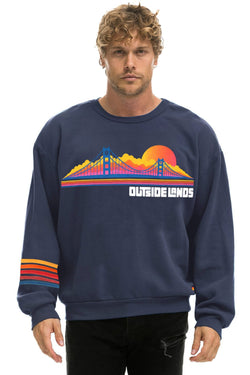 OUTSIDE LANDS 2026 RELAXED CREW SWEATSHIRT - NAVY