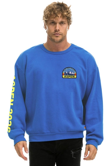 PALM TREE FEST ASPEN 2026 CREW SWEATSHIRT RELAXED - COBALT