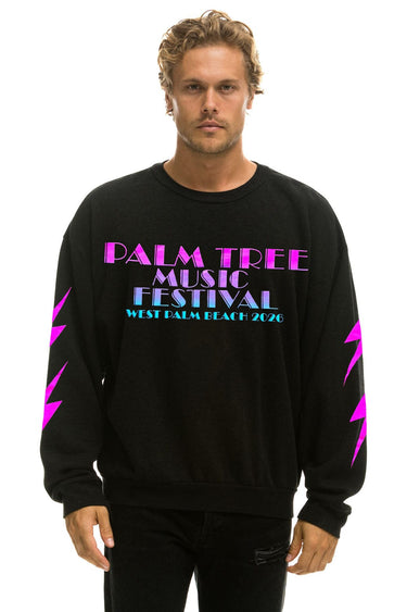 PALM TREE FEST WEST PALM 2026 CREW SWEATSHIRT RELAXED - BLACK