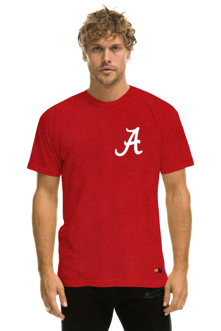 UNIVERSITY OF ALABAMA BOLT CREW TEE SHIRT - CRIMSON