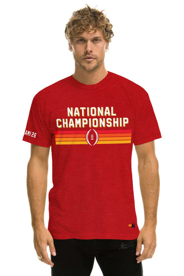 INDIANA UNIVERSITY CFP 2026 CREW TEE SHIRT - CRIMSON