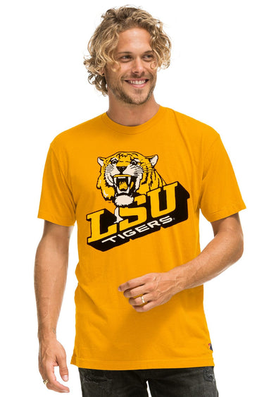 LSU BOLT CREW TEE SHIRT - GOLD