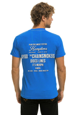 PALM TREE FEST HAMPTONS 2026 CREW TEE SHIRT - COBALT