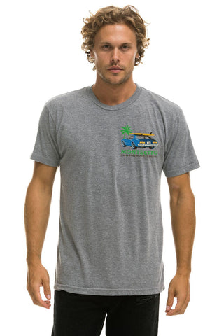 Palm Tree Festival Montecito 2026 Crew Tee Heather Grey - men's front