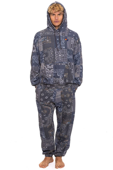 BANDANA QUILTED SWEATPANTS - CHARCOAL