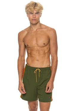 MEN'S 5 STRIPE FLEX SHORTS - GARDEN GREEN