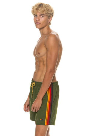 MEN'S 5 STRIPE FLEX SHORTS - GARDEN GREEN