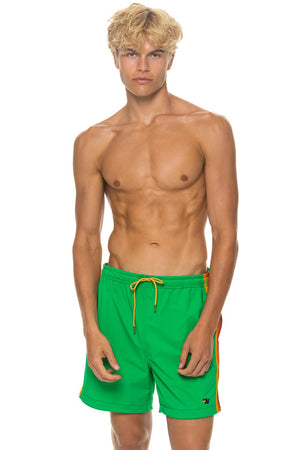 MEN'S 5 STRIPE FLEX SHORTS - KELLY GREEN