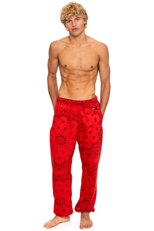 BANDANA SWEATPANTS - RED