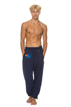 LOGO SWEATPANTS - NAVY