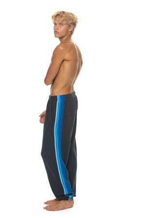 5 STRIPE SWEATPANTS - CHARCOAL // BLUE