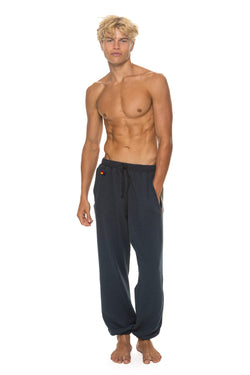 5 STRIPE SWEATPANTS - CHARCOAL // BLUE