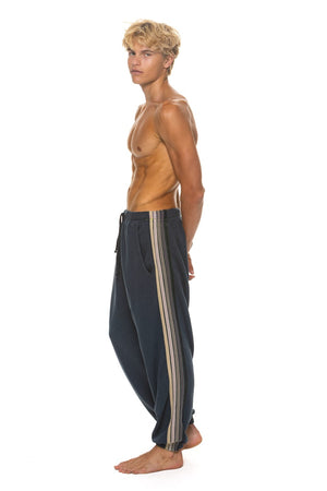 5 STRIPE SWEATPANTS - CHARCOAL // GREY
