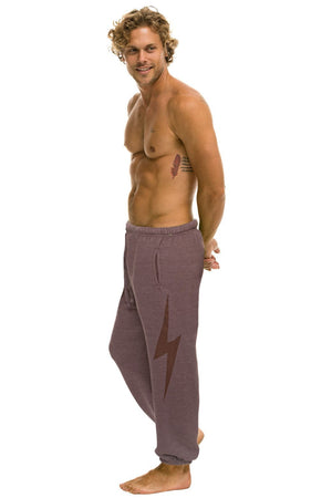 BOLT PRINT SWEATPANTS - MOCHA