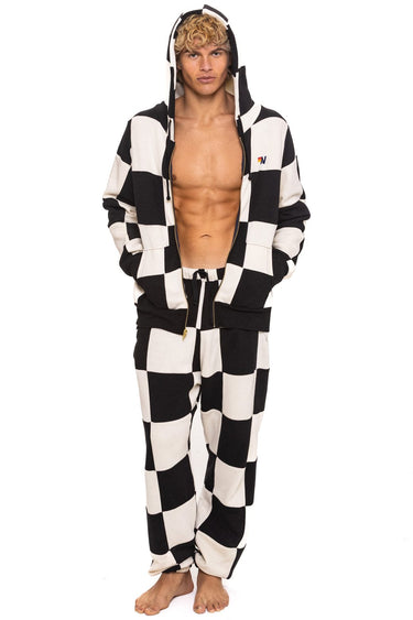 CHECK QUILTED SWEATPANTS - VINTAGE WHITE // BLACK