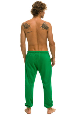 LOGO PRINT SWEATPANTS SWEATPANTS - KELLY GREEN