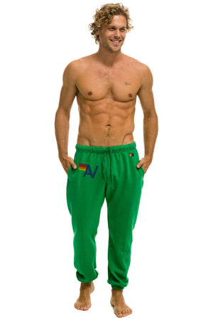 LOGO PRINT SWEATPANTS SWEATPANTS - KELLY GREEN