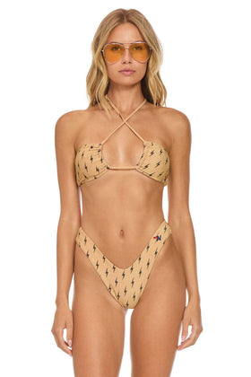 SPARKLE ST TROPEZ SCRUNCH CHEEKY BIKINI BOTTOMS