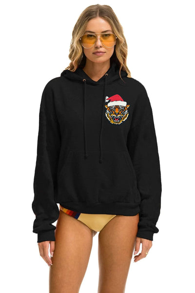 Santa Tiger Pullover Hoodie Black | Aviator Nation