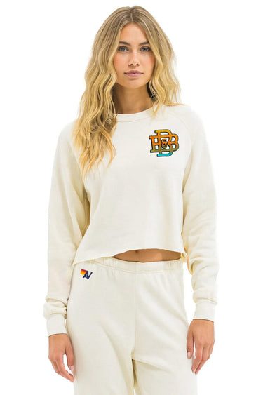 BOURBON AND BEYOND 2025 CROPPED CREW SWEATSHIRT RELAXED - VINTAGE WHITE