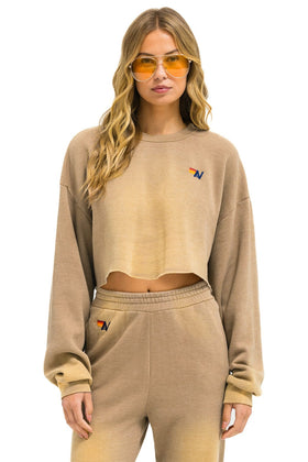 ESSENTIAL CROPPED CREW SWEATSHIRT RELAXED