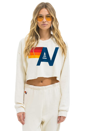 LOGO CROPPED CREW SWEATSHIRT RELAXED