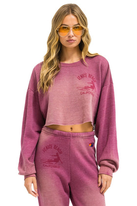 VENICE SURFER CROPPED CREW SWEATSHIRT RELAXED
