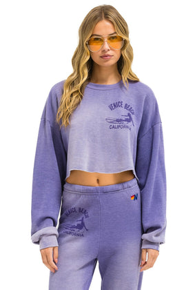 VENICE SURFER CROPPED CREW SWEATSHIRT RELAXED