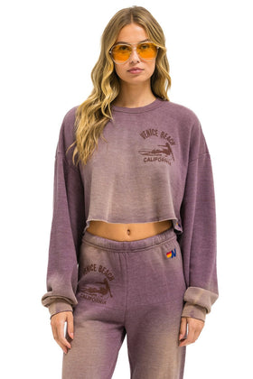 VENICE SURFER CROPPED CREW SWEATSHIRT RELAXED