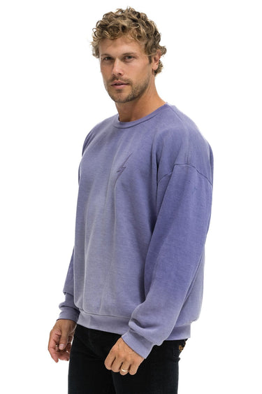 BOLT STITCH 2 RELAXED CREW SWEATSHIRT - FADED GRAPE