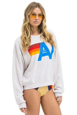 LOGO RELAXED CREW SWEATSHIRT - DOVE