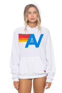 LOGO PULLOVER RELAXED HOODIE - WHITE - XS