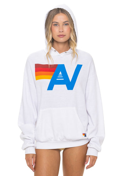 LOGO PULLOVER RELAXED HOODIE - WHITE