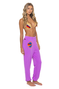 AVIATOR NATION SWEATPANTS - NEON PURPLE