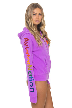 AVIATOR NATION HOODIE - NEON PURPLE