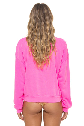5 STRIPE RELAXED CREW SWEATSHIRT