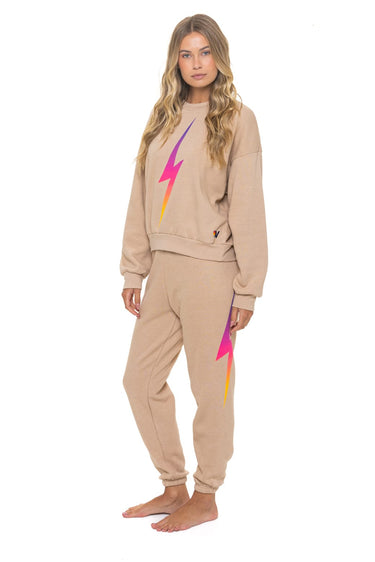 BOLT FADE SWEATPANTS - SAND // PINK // PURPLE