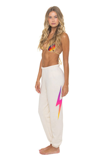 BOLT FADE SWEATPANTS - VINTAGE WHITE // PINK // PURPLE