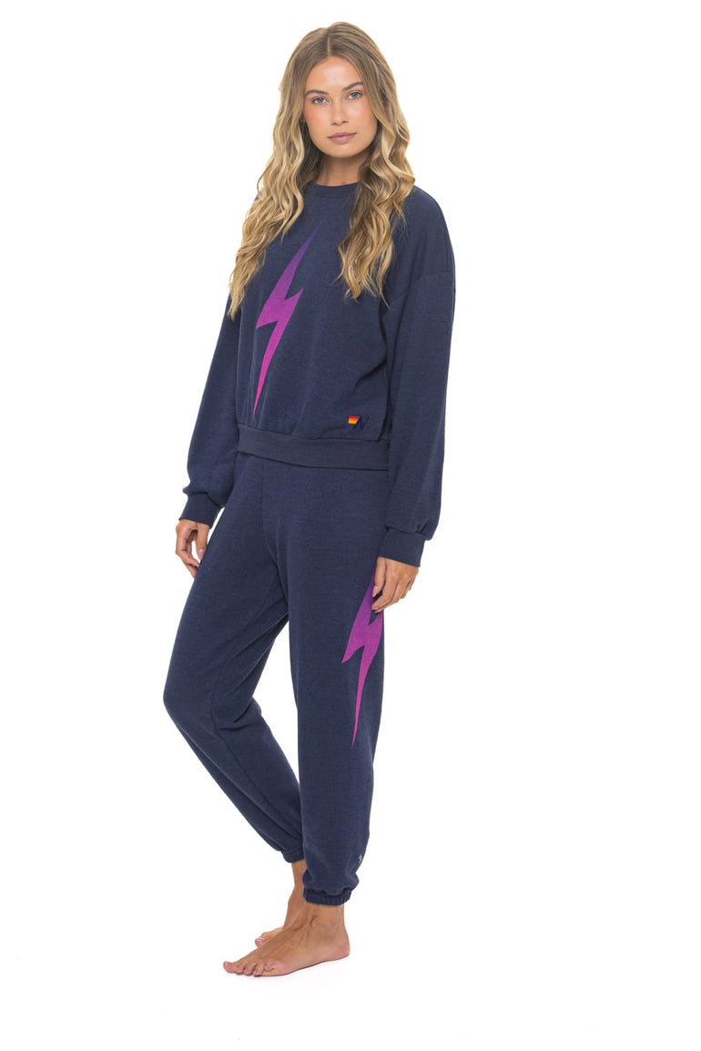 BOLT FADE SWEATPANTS - NAVY // PINK // PURPLE