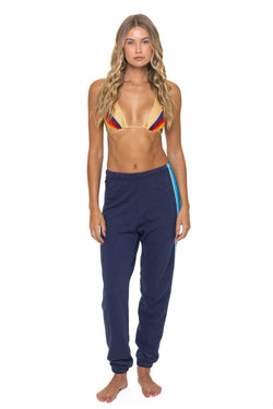 5 STRIPE SWEATPANTS - NAVY // BLUE