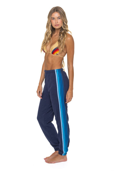 5 STRIPE SWEATPANTS - NAVY // BLUE
