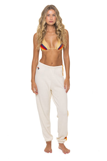 5 STRIPE SWEATPANTS - VINTAGE WHITE