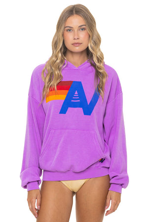 LOGO PULLOVER RELAXED HOODIE - NEON PURPLE
