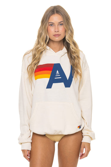 LOGO PULLOVER RELAXED HOODIE - VINTAGE WHITE