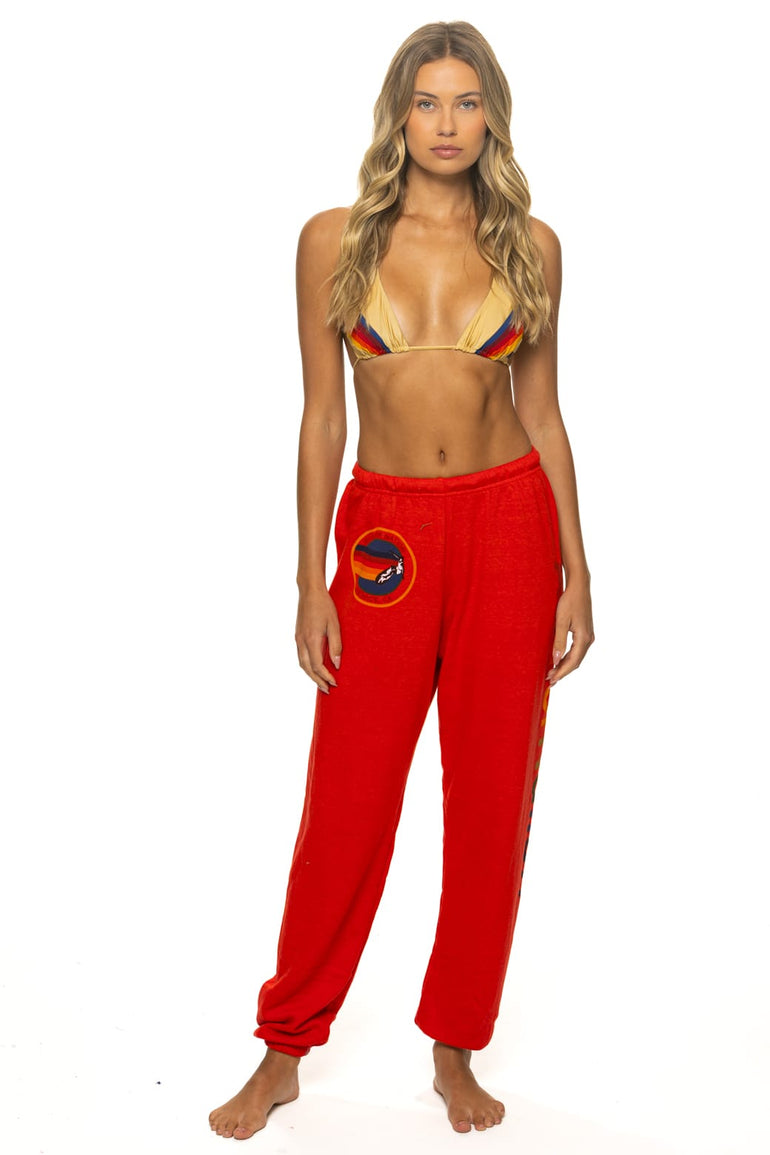 AVIATOR NATION SWEATPANTS - NEON RED